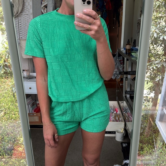 NWT Araminta James Rattan Terry Set Tropical green - Picture 11 of 12